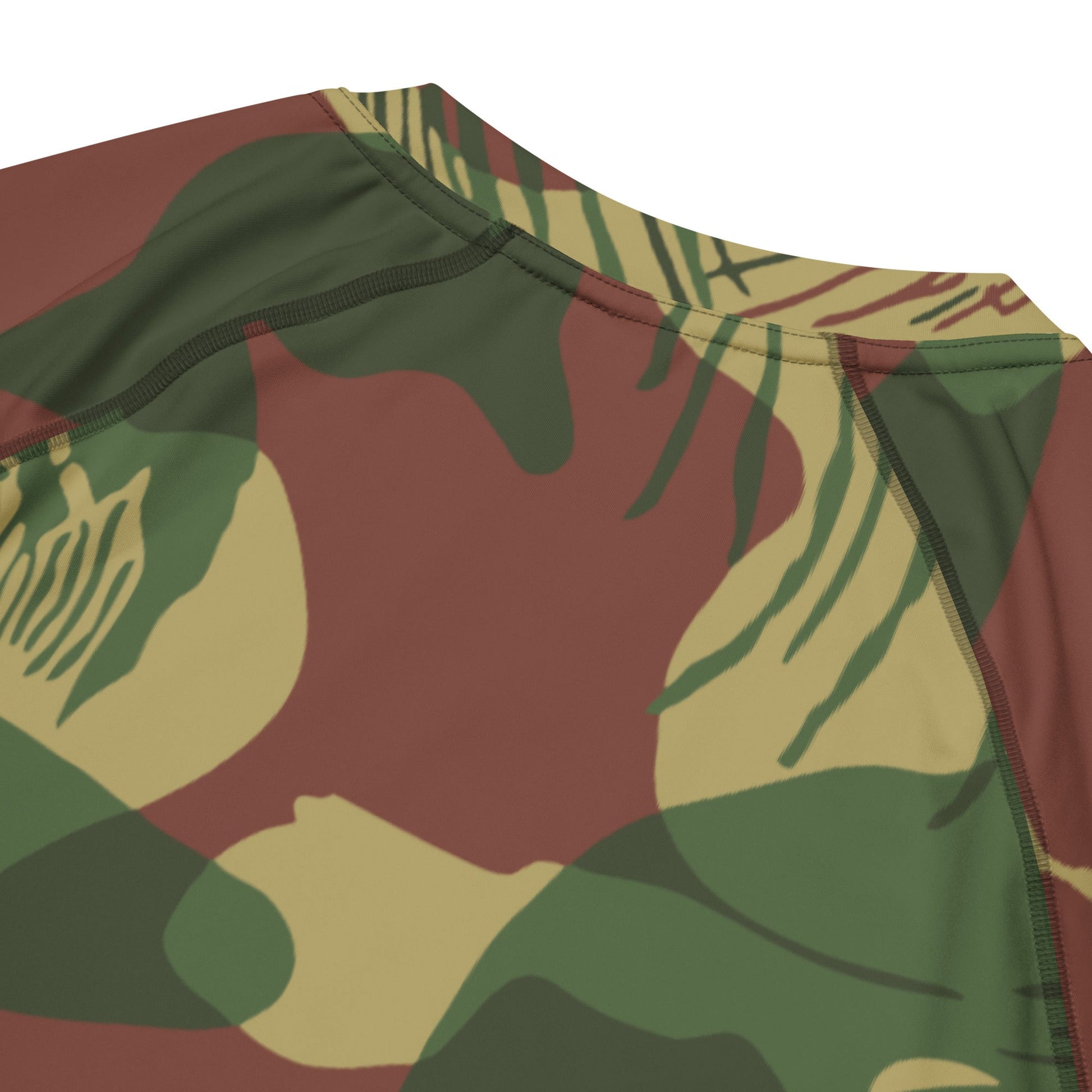 Rhodesian Brushstroke Sunburst CAMO Mens Short-Sleeve Rash Guard - Short-sleeve Guards