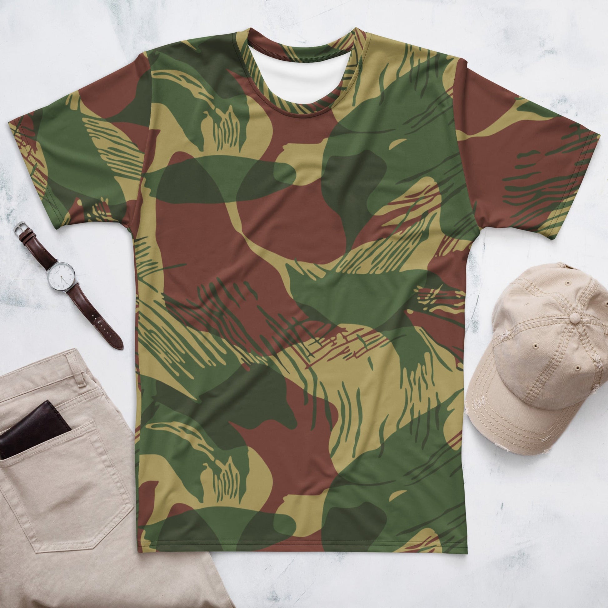 Rhodesian Brushstroke Sunburst CAMO Mens t-shirt - XS - T-Shirts