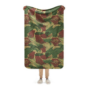 Brushstroke Sunburst Rhodesian CAMO Sherpa Blanket - 37″×57″
