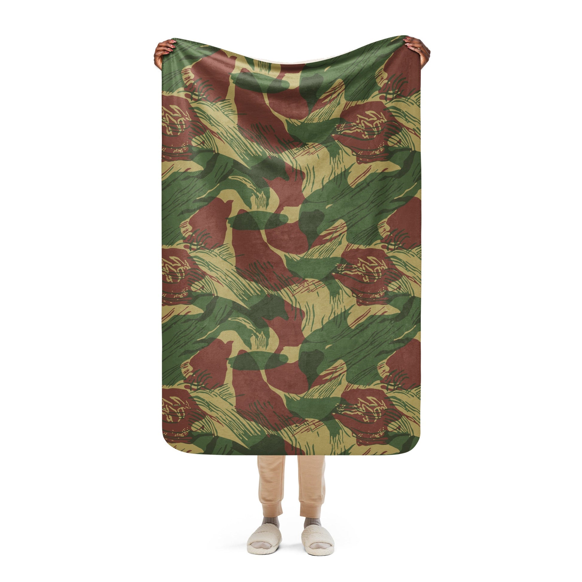 Rhodesian Brushstroke Sunburst CAMO Sherpa blanket - 37″×57″ - Blankets