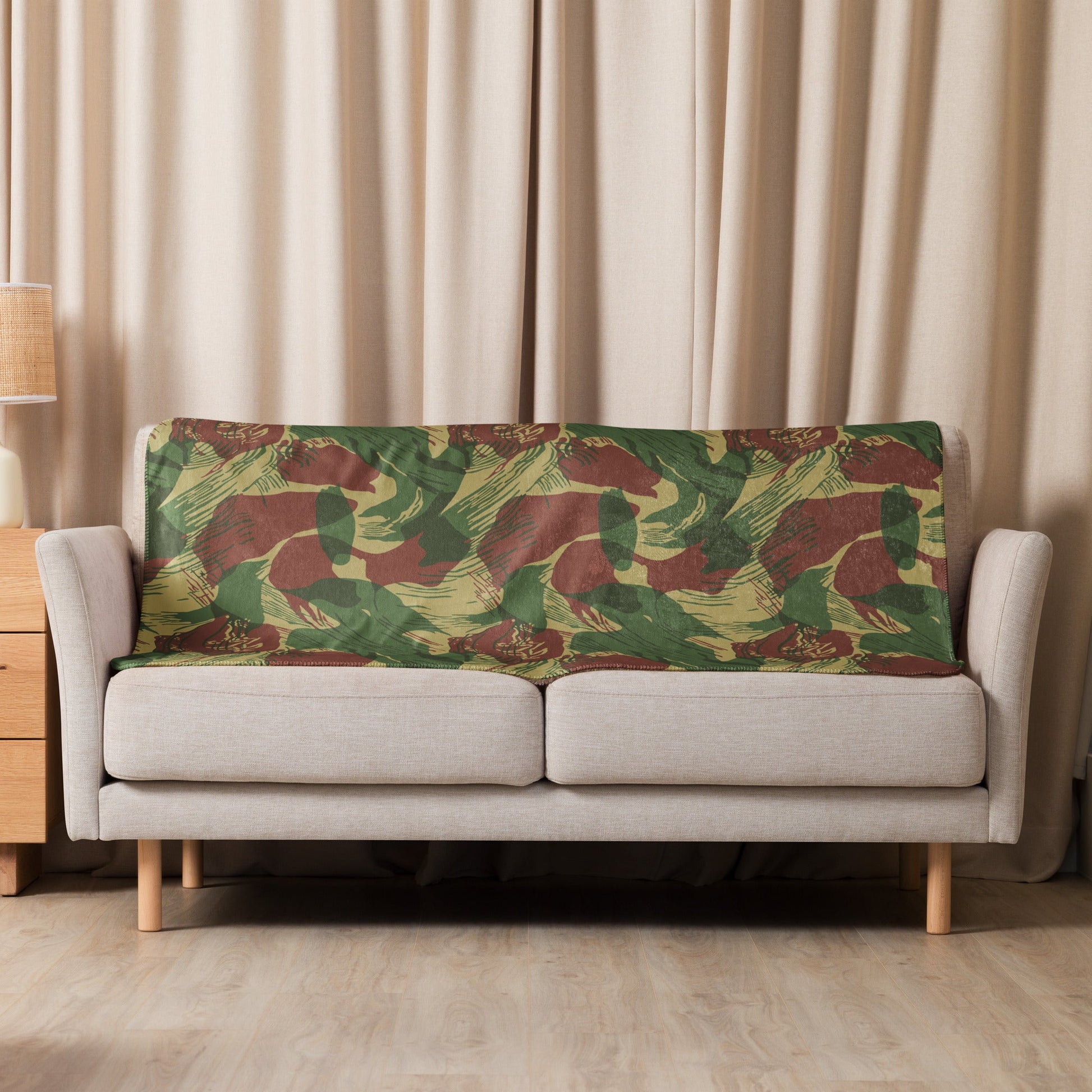 Rhodesian Brushstroke Sunburst CAMO Sherpa blanket - Blankets
