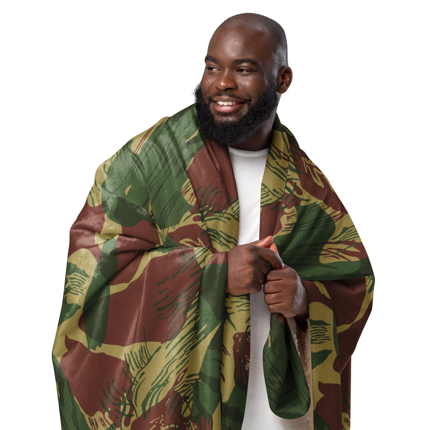 Rhodesian Brushstroke Sunburst CAMO Sherpa blanket - Blankets