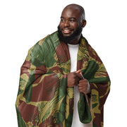 Brushstroke Sunburst Rhodesian CAMO Sherpa Blanket