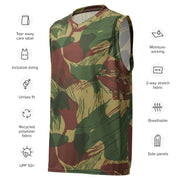 Brushstroke Sunburst Rhodesian CAMO Unisex Basketball Jersey