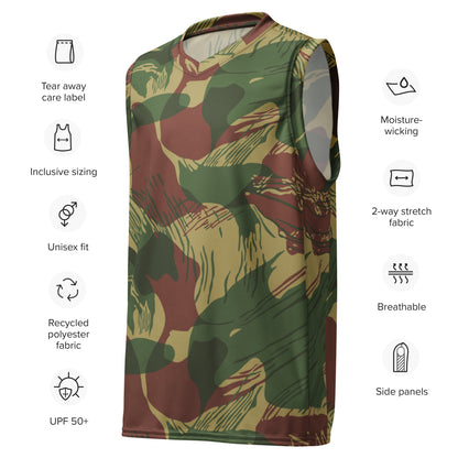 Rhodesian Brushstroke Sunburst CAMO unisex basketball jersey - Basketball Jerseys