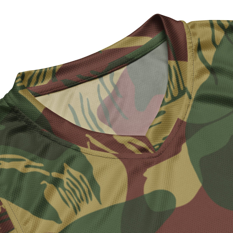 Brushstroke Sunburst Rhodesian CAMO Unisex Basketball Jersey