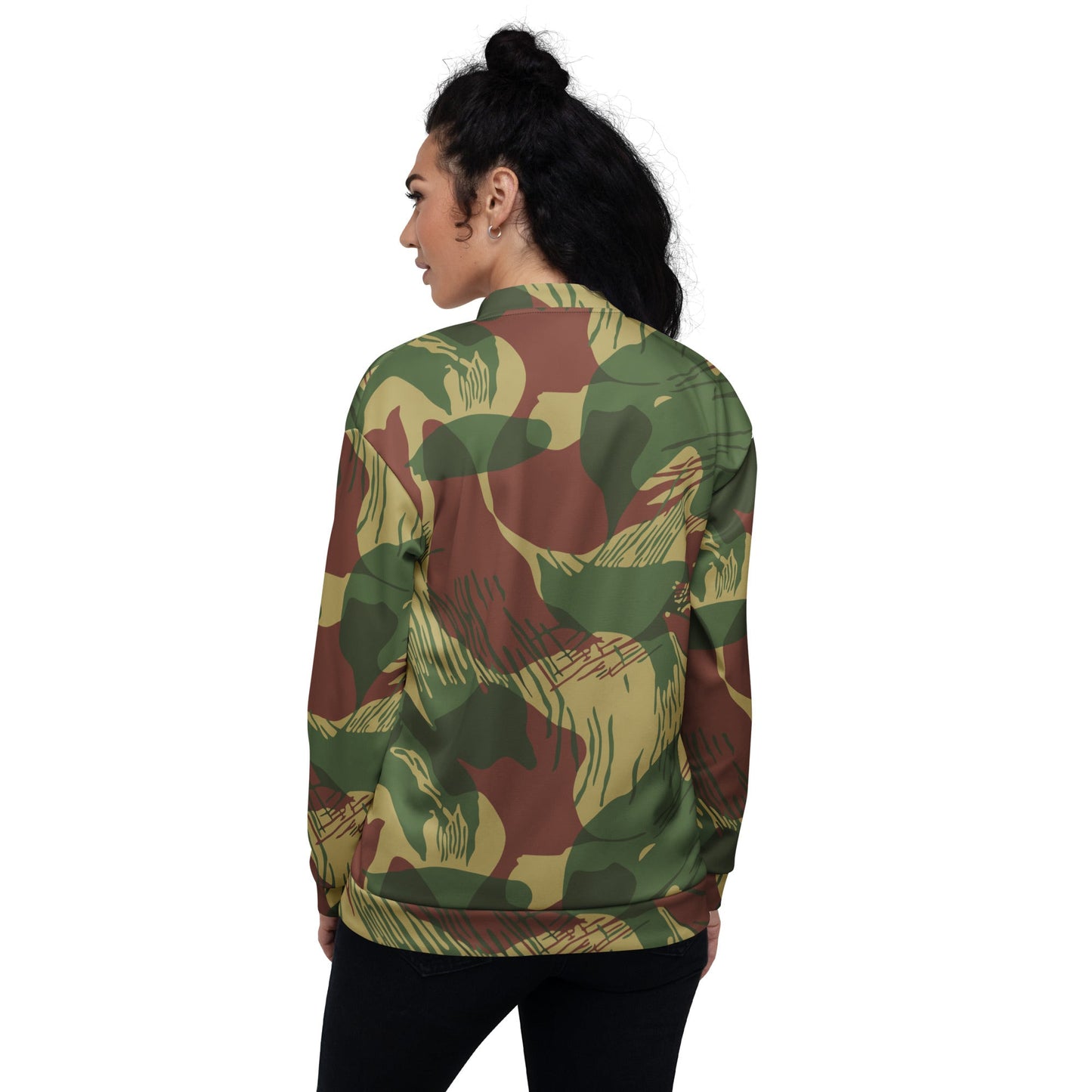 Rhodesian Brushstroke Sunburst CAMO Unisex Bomber Jacket - Jackets