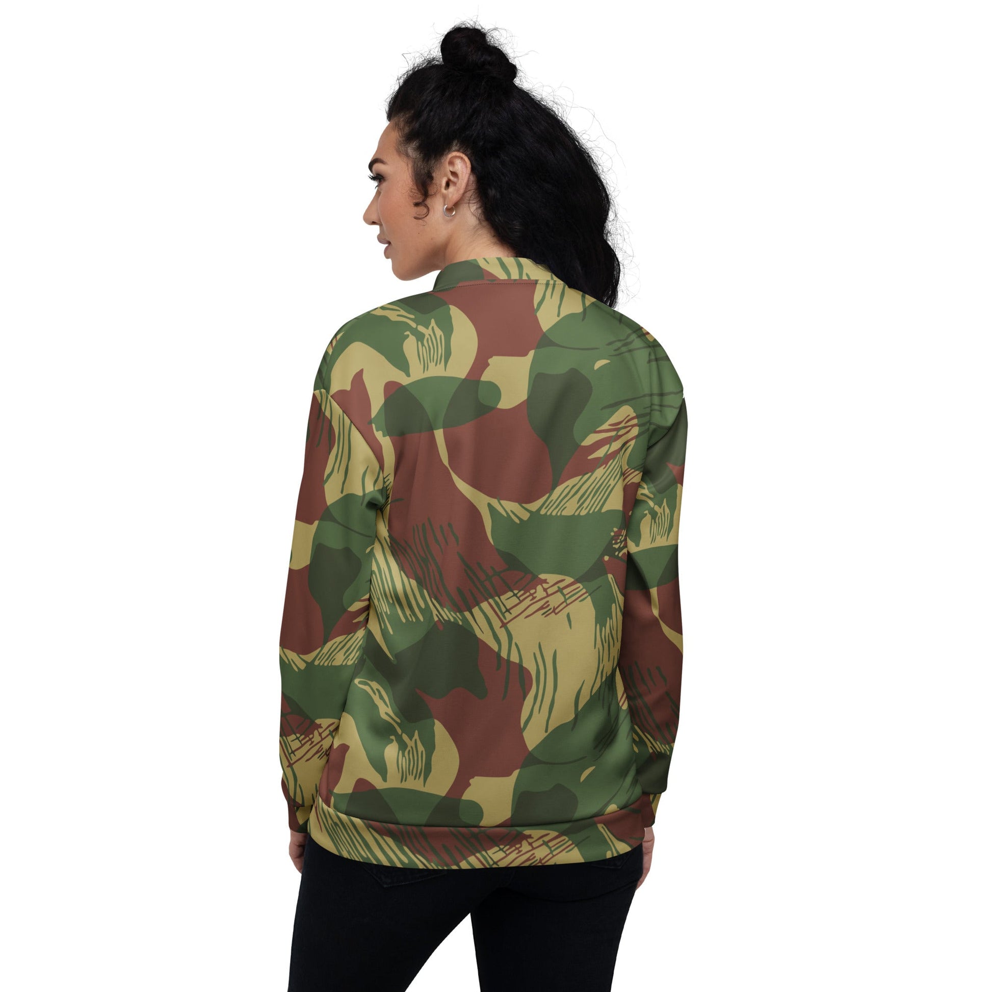 Rhodesian Brushstroke Sunburst CAMO Unisex Bomber Jacket - Jackets