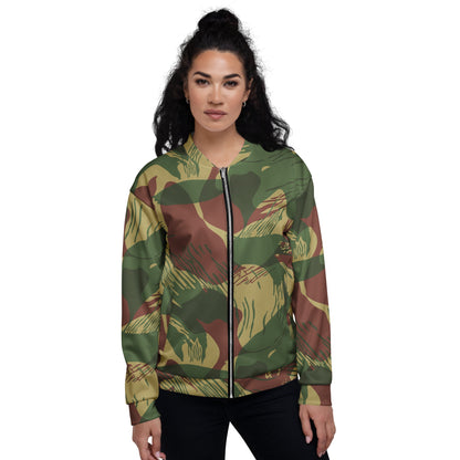 Rhodesian Brushstroke Sunburst CAMO Unisex Bomber Jacket - Jackets