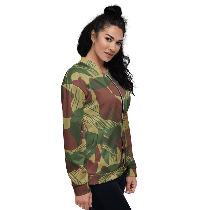 Brushstroke Sunburst Rhodesian CAMO Unisex Bomber Jacket