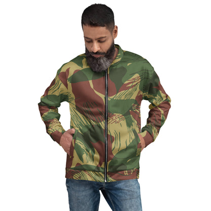 Rhodesian Brushstroke Sunburst CAMO Unisex Bomber Jacket - XS - Jackets