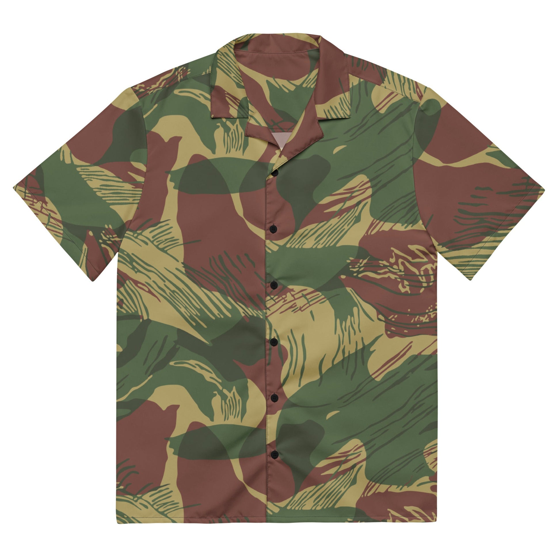 Rhodesian Brushstroke Sunburst CAMO Unisex button shirt - 2XS - Button Shirts