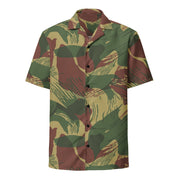 Brushstroke Sunburst Rhodesian CAMO Unisex Short-Sleeve Button Shirt - Button-Up