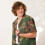 Brushstroke Sunburst Rhodesian CAMO Unisex Short-Sleeve Button Shirt - Button-Up