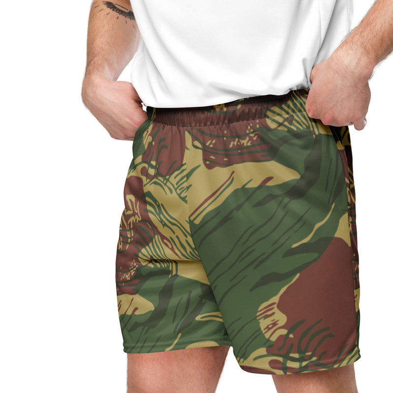 Brushstroke Sunburst Rhodesian CAMO Unisex Mesh Shorts