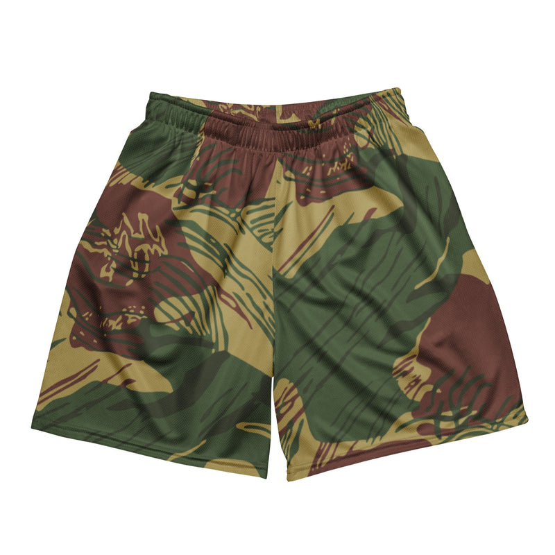 Brushstroke Sunburst Rhodesian CAMO Unisex Mesh Shorts - 2XS