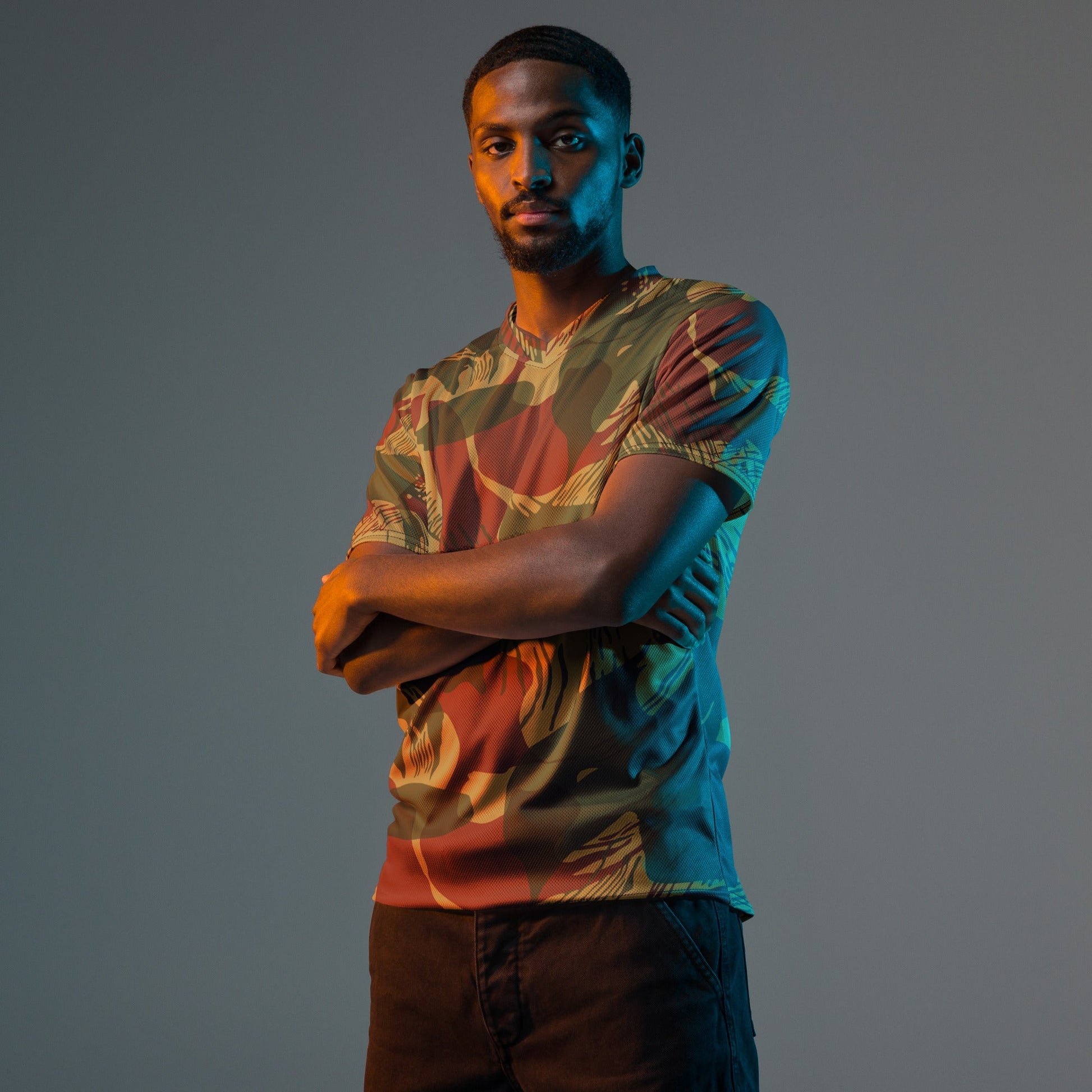 Rhodesian Brushstroke Sunburst CAMO unisex sports jersey - Sports Jerseys