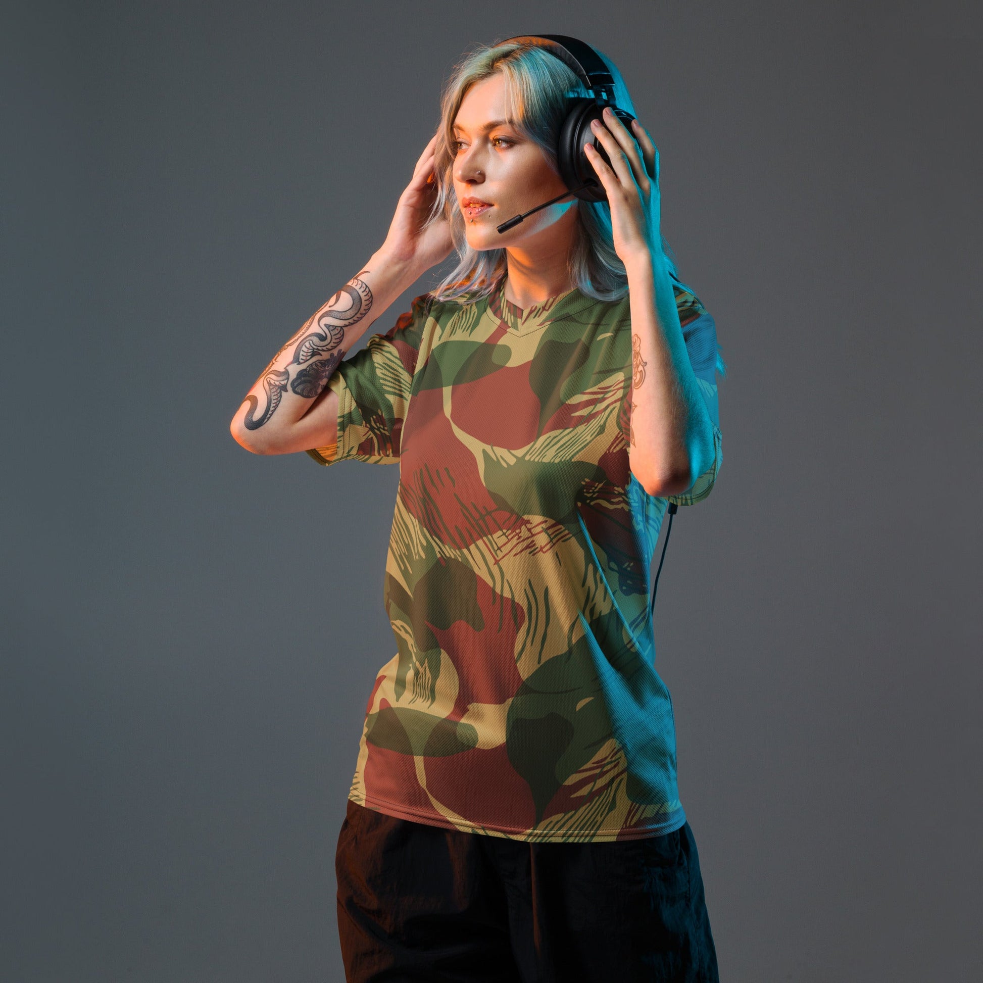 Rhodesian Brushstroke Sunburst CAMO unisex sports jersey - Sports Jerseys