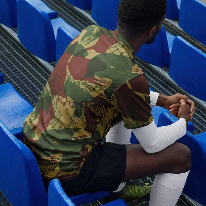 Brushstroke Sunburst Rhodesian CAMO Unisex Sports Jersey