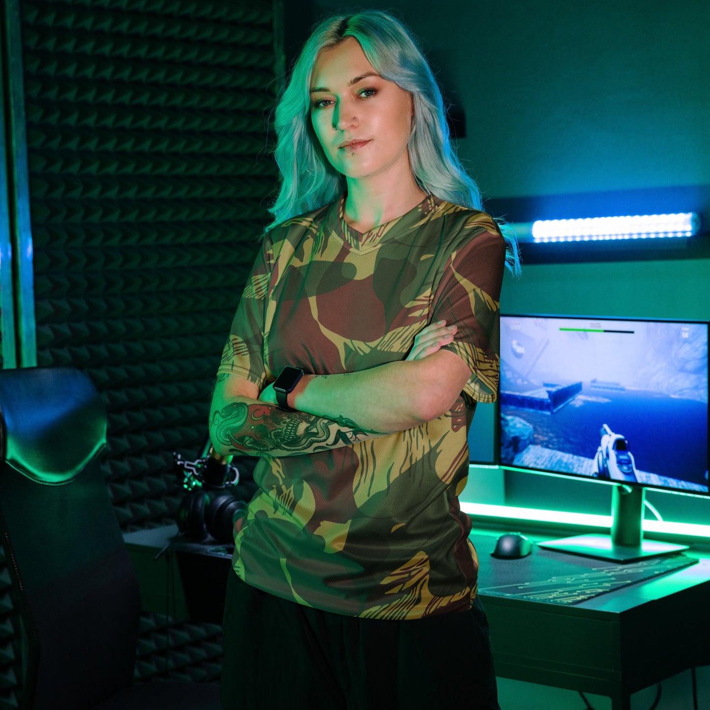 Rhodesian Brushstroke Sunburst CAMO unisex sports jersey - Sports Jerseys