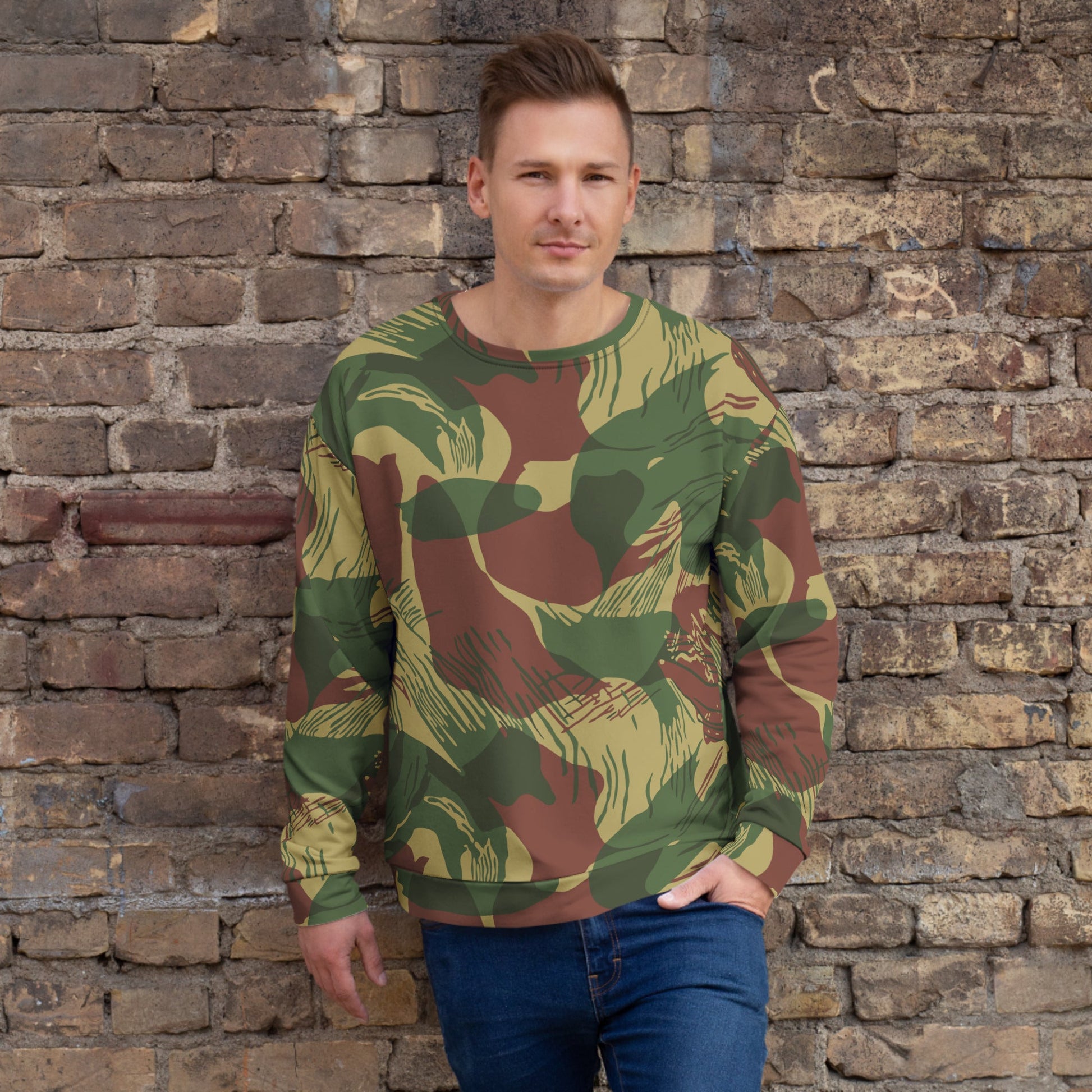 Rhodesian Brushstroke Sunburst CAMO Unisex Sweatshirt - 2XS - Sweatshirts