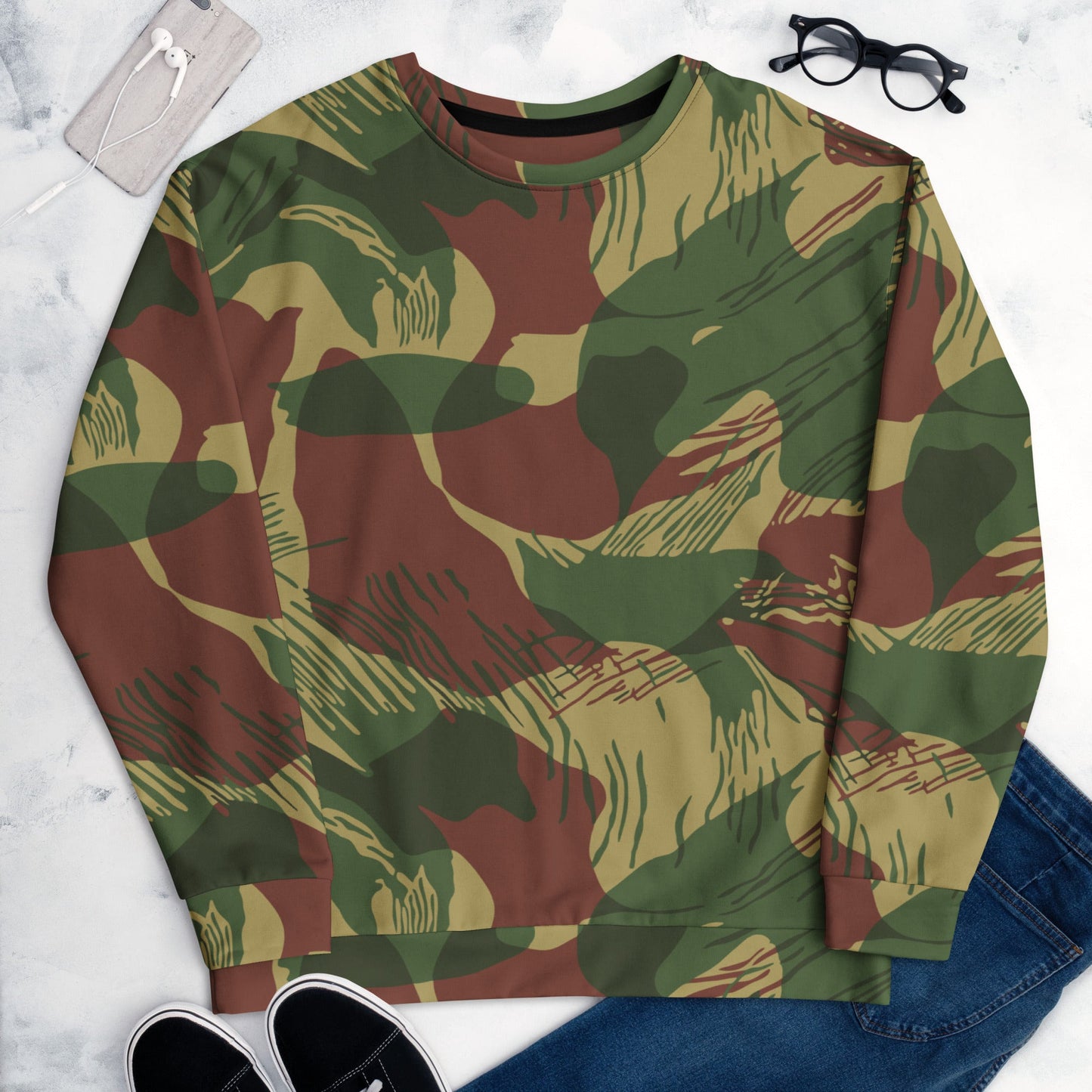 Rhodesian Brushstroke Sunburst CAMO Unisex Sweatshirt - Sweatshirts