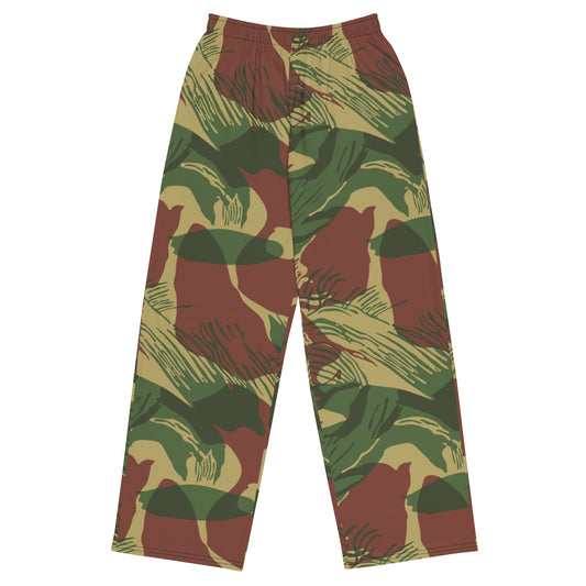 Rhodesian Brushstroke Sunburst CAMO unisex wide-leg pants - 2XS - Wide-leg Pants