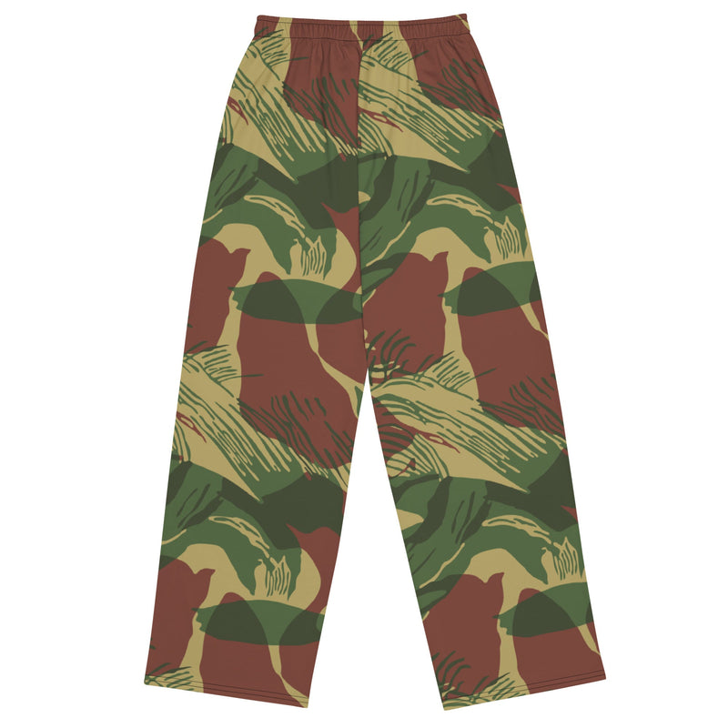 Brushstroke Sunburst Rhodesian CAMO Unisex Wide-Leg Leisure Pants
