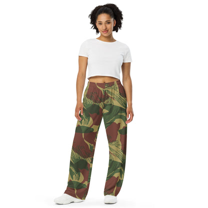 Rhodesian Brushstroke Sunburst CAMO unisex wide-leg pants - Wide-leg Pants