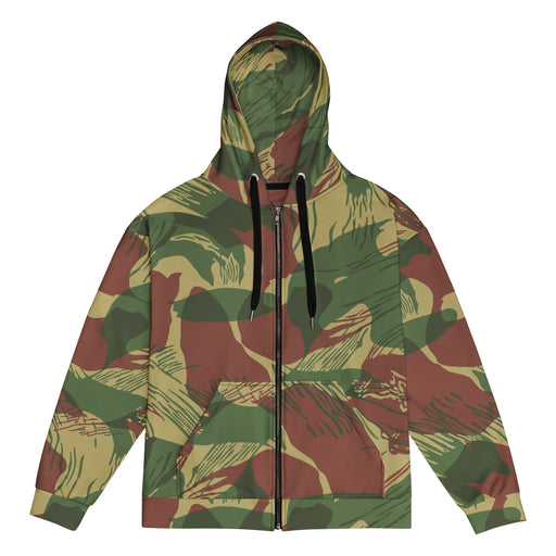 Brushstroke Sunburst Rhodesian CAMO Unisex Zip Hoodie - 2XS