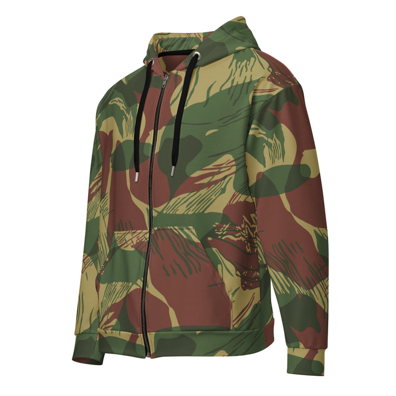 Brushstroke Sunburst Rhodesian CAMO Unisex Zip Hoodie