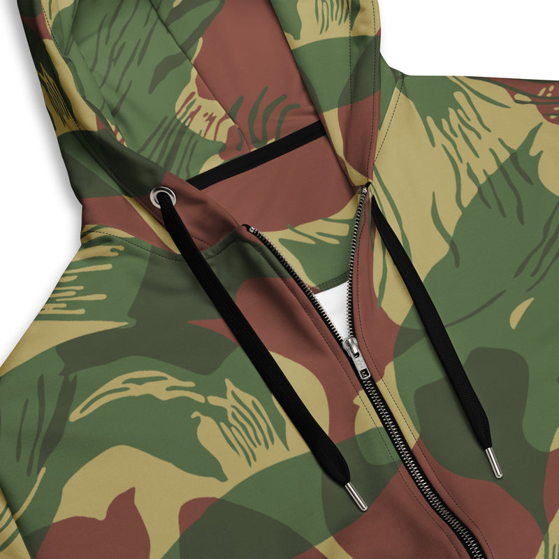 Brushstroke Sunburst Rhodesian CAMO Unisex Zip Hoodie