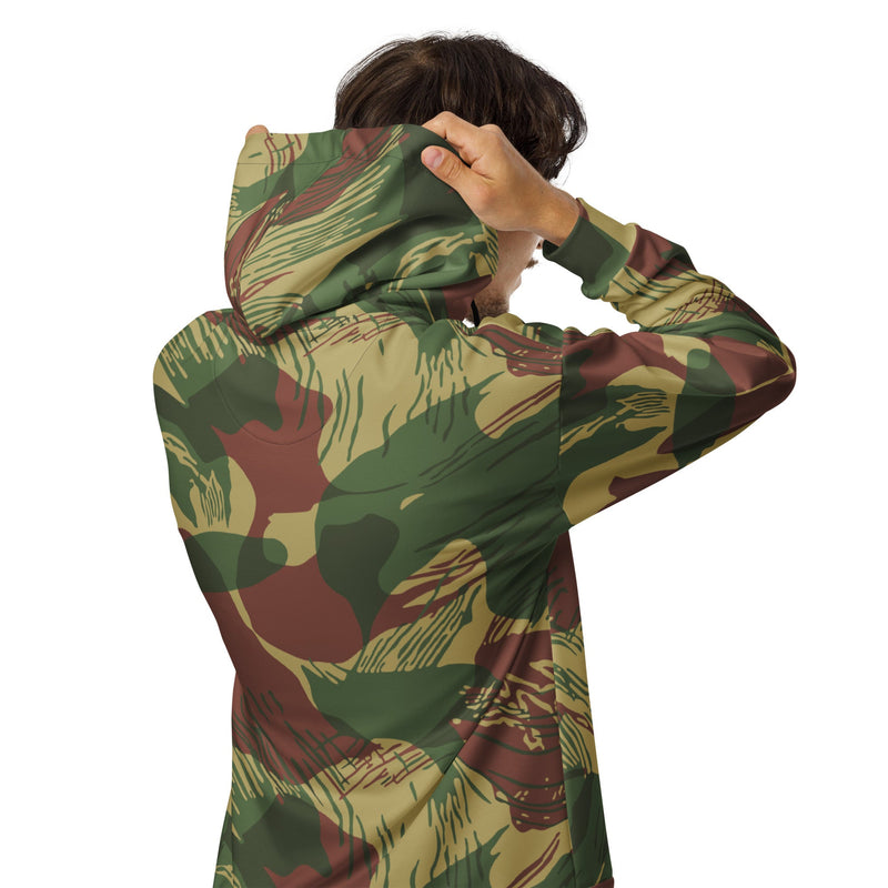 Brushstroke Sunburst Rhodesian CAMO Unisex Zip Hoodie