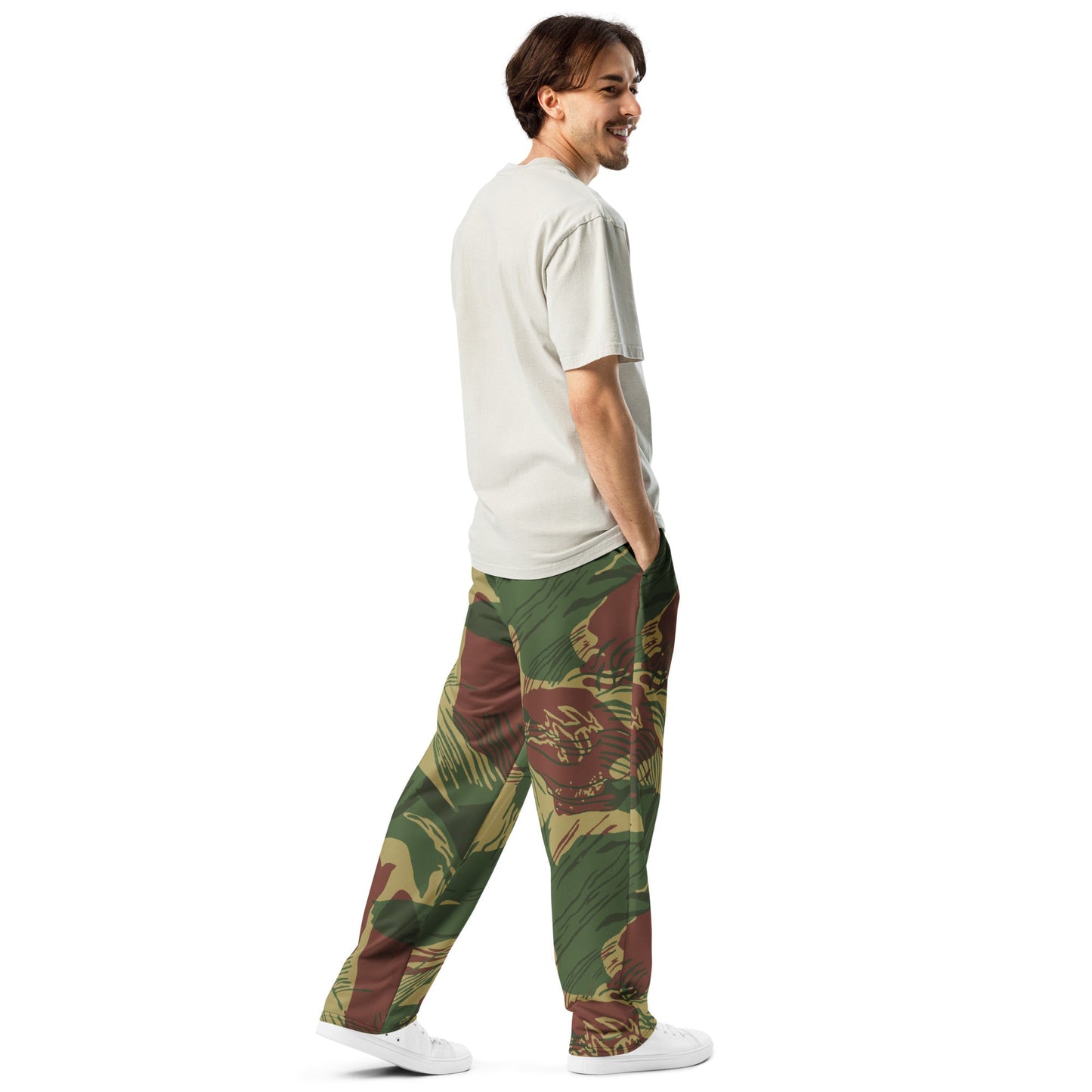 Rhodesian Brushstroke Sunburst CAMO Wide-leg joggers - Joggers