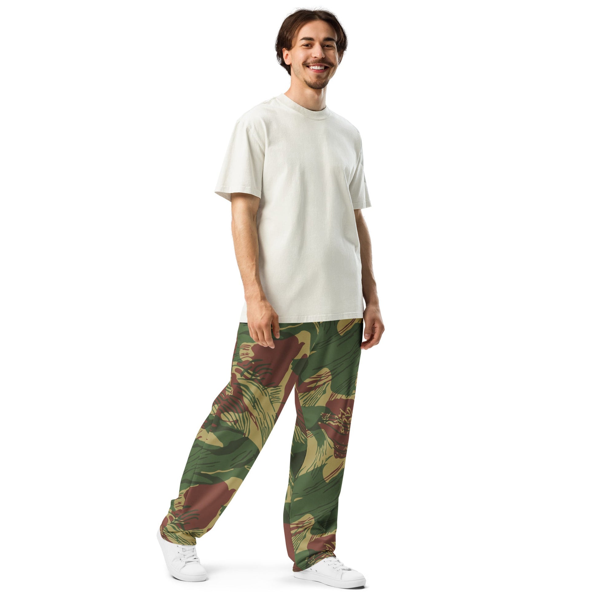 Rhodesian Brushstroke Sunburst CAMO Wide-leg joggers - Joggers