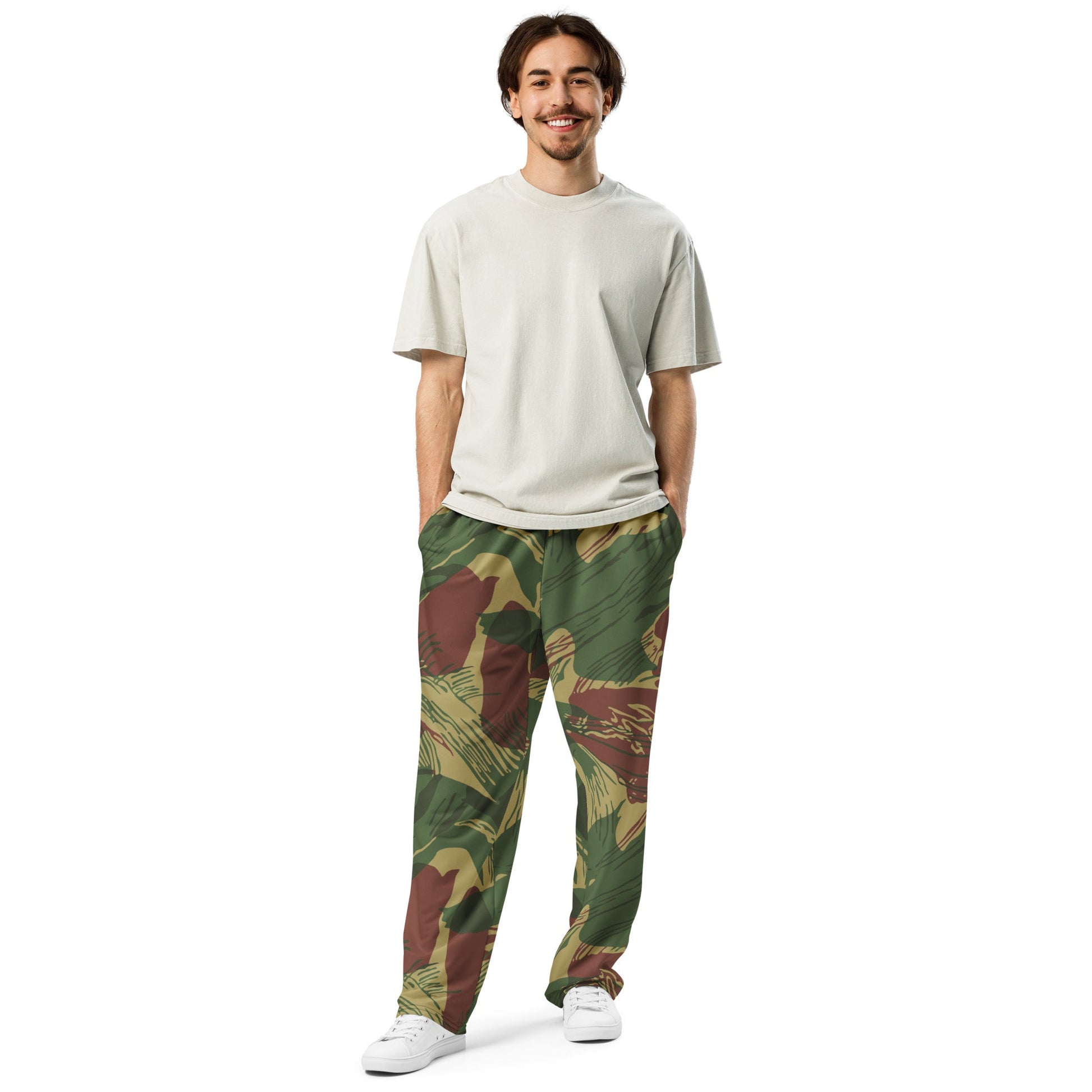 Rhodesian Brushstroke Sunburst CAMO Wide-leg joggers - Joggers