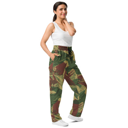 Rhodesian Brushstroke Sunburst CAMO Wide-leg joggers - Joggers