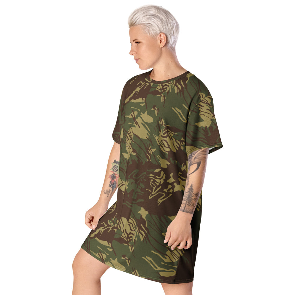 Rhodesian Brushstroke CAMO T-shirt dress - Womens T-Shirt Dress