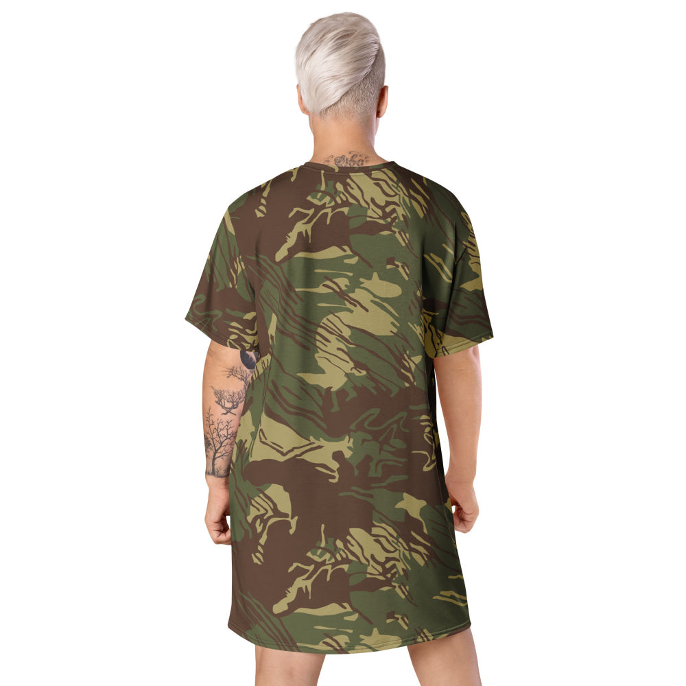 Rhodesian Brushstroke CAMO T-shirt dress - Womens T-Shirt Dress