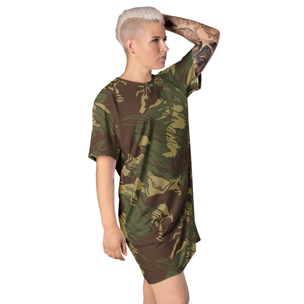 Rhodesian Brushstroke CAMO T-shirt dress - Womens T-Shirt Dress