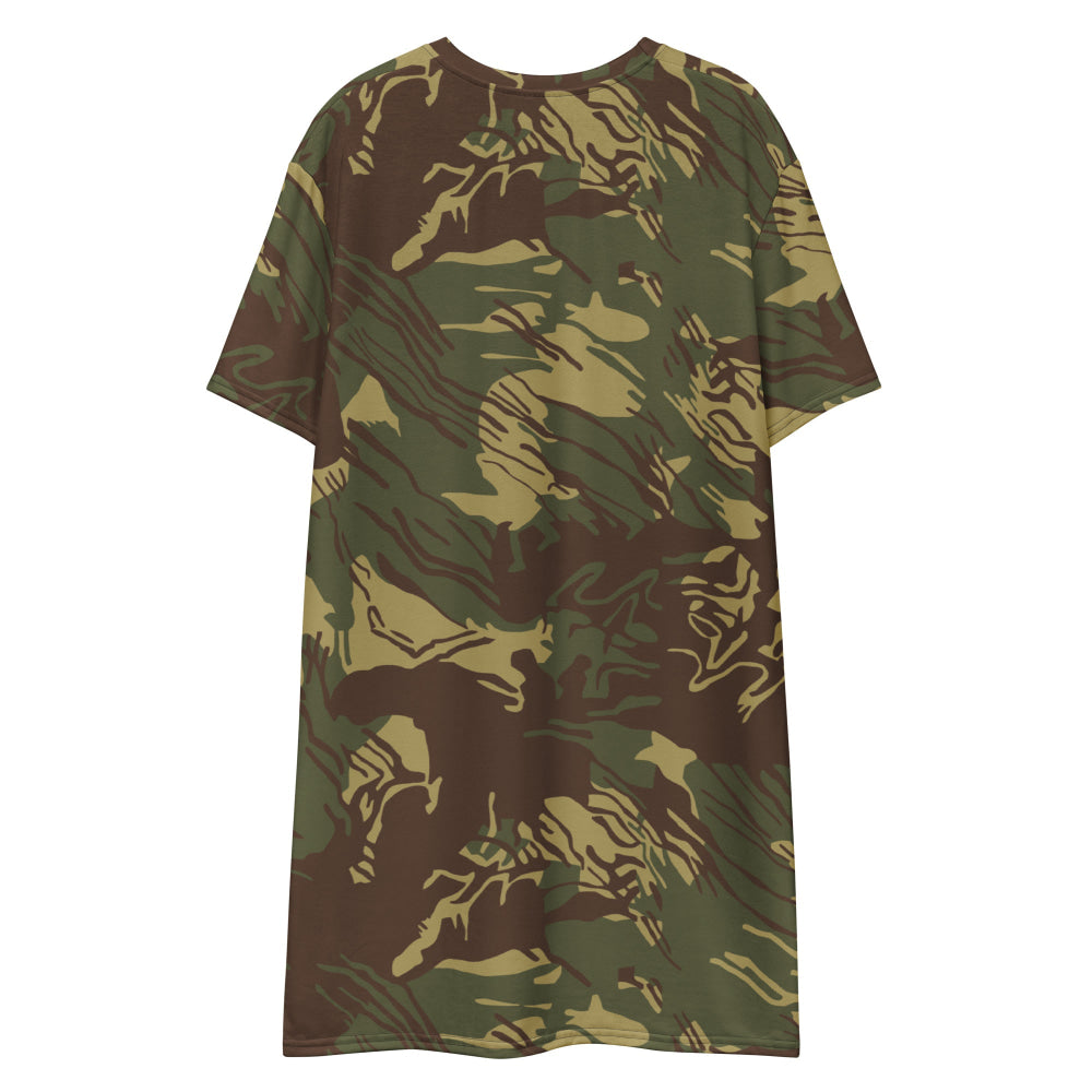 Rhodesian Brushstroke CAMO T-shirt dress - Womens T-Shirt Dress