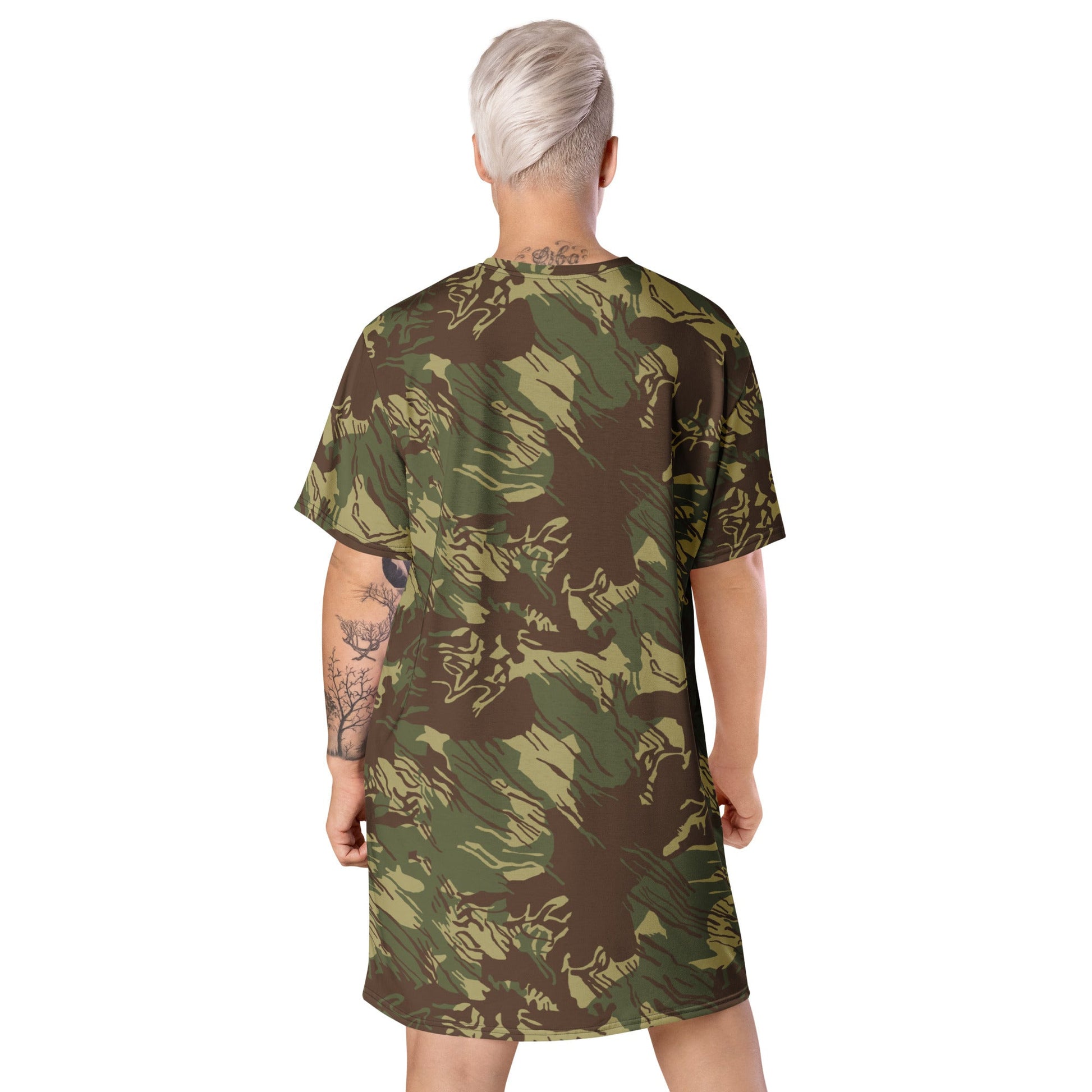 Rhodesian Brushstroke CAMO T-shirt dress - Womens T-Shirt Dresses