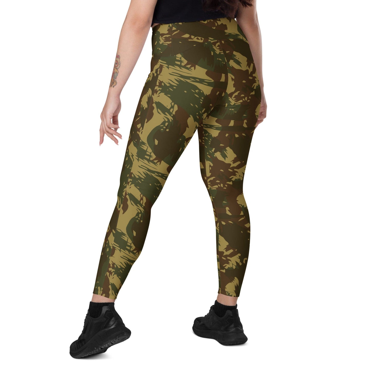 Rhodesian Brushstroke Transkei CAMO Leggings with pockets - Womens With Pockets