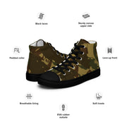 Brushstroke Transkei CAMO Mens High-Top Canvas Shoes