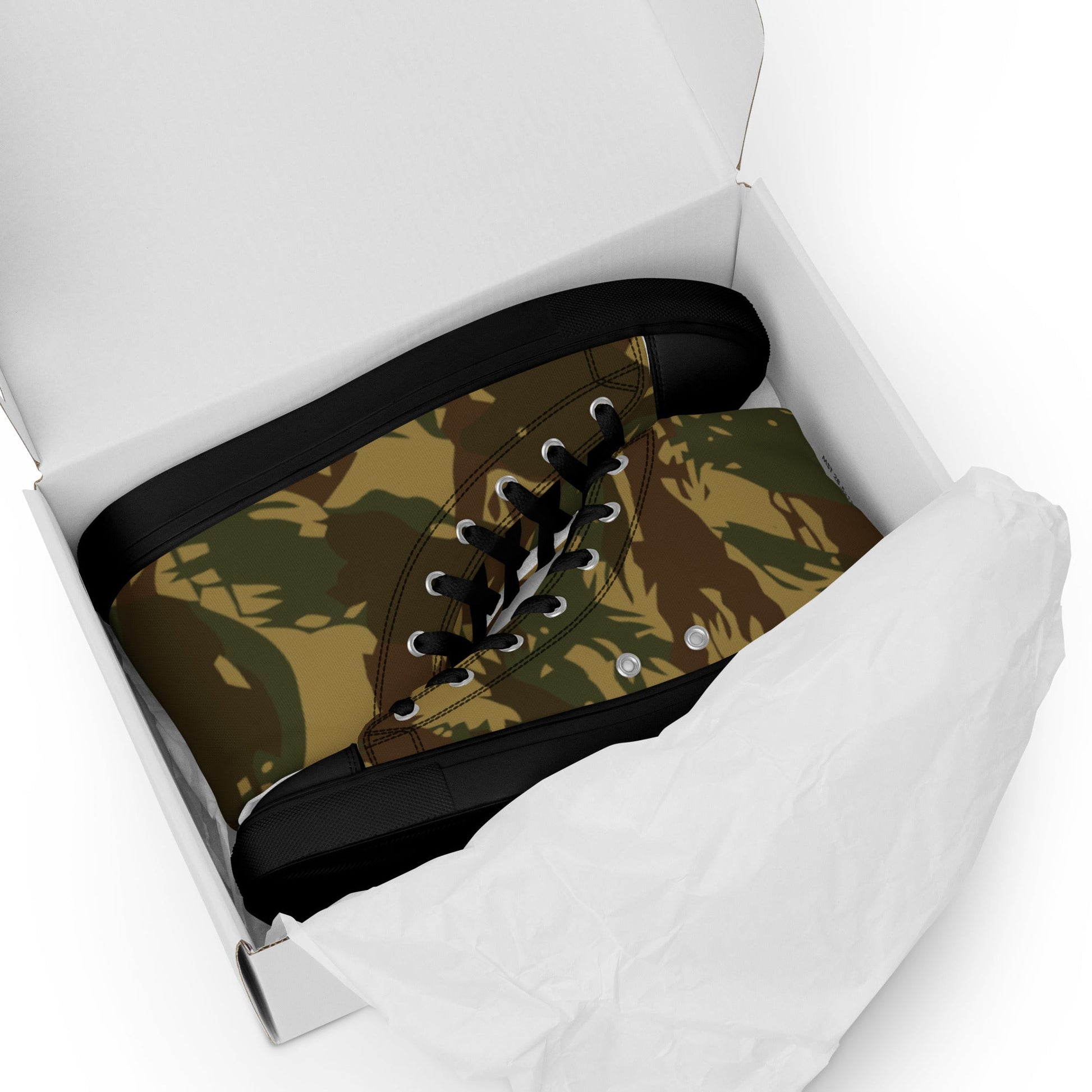 Rhodesian Brushstroke Transkei CAMO Mens high top canvas shoes High Top Canvas Shoes