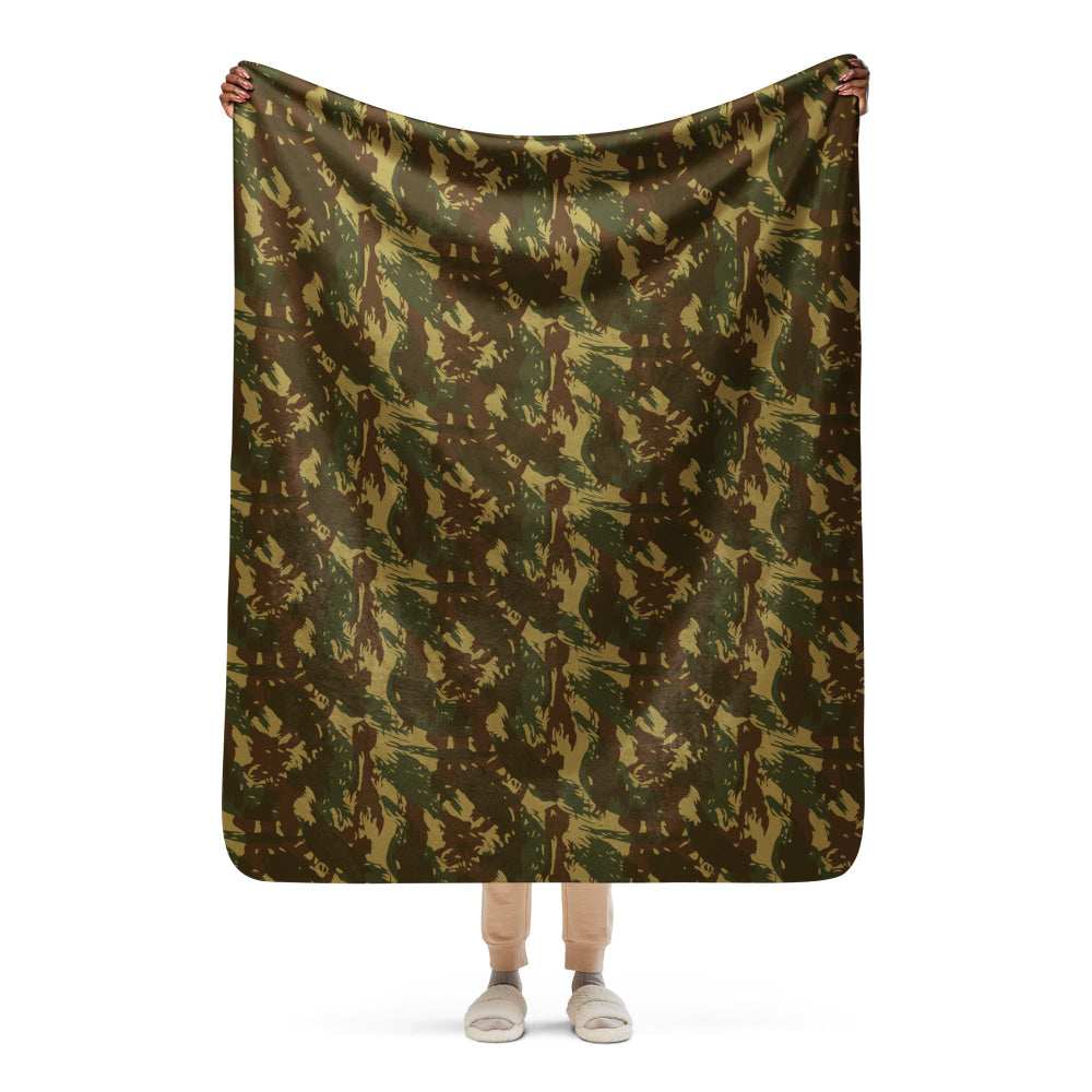 Rhodesian Brushstroke Transkei CAMO Sherpa blanket - 50″×60″ - Blanket