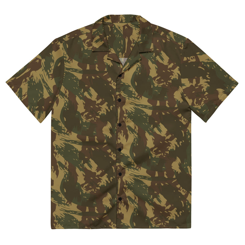 Brushstroke Transkei CAMO Unisex Short-Sleeve Button Shirt - 2XS - Button-Up