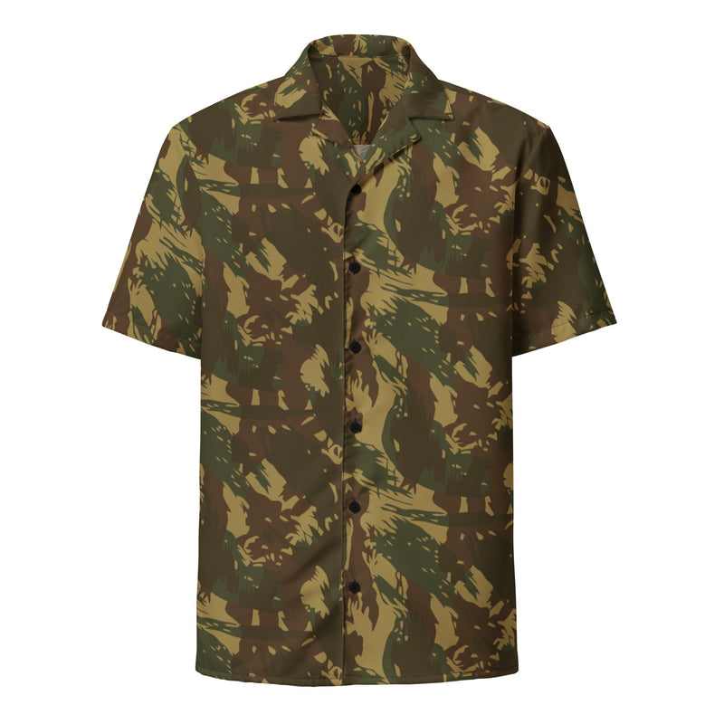 Brushstroke Transkei CAMO Unisex Short-Sleeve Button Shirt - Button-Up