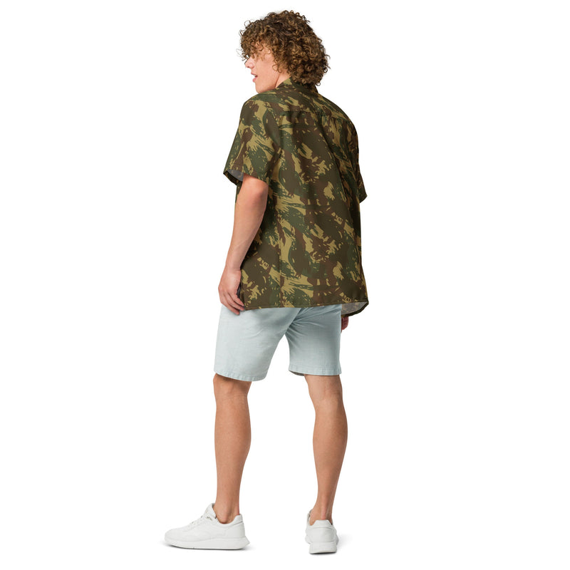 Brushstroke Transkei CAMO Unisex Short-Sleeve Button Shirt - Button-Up