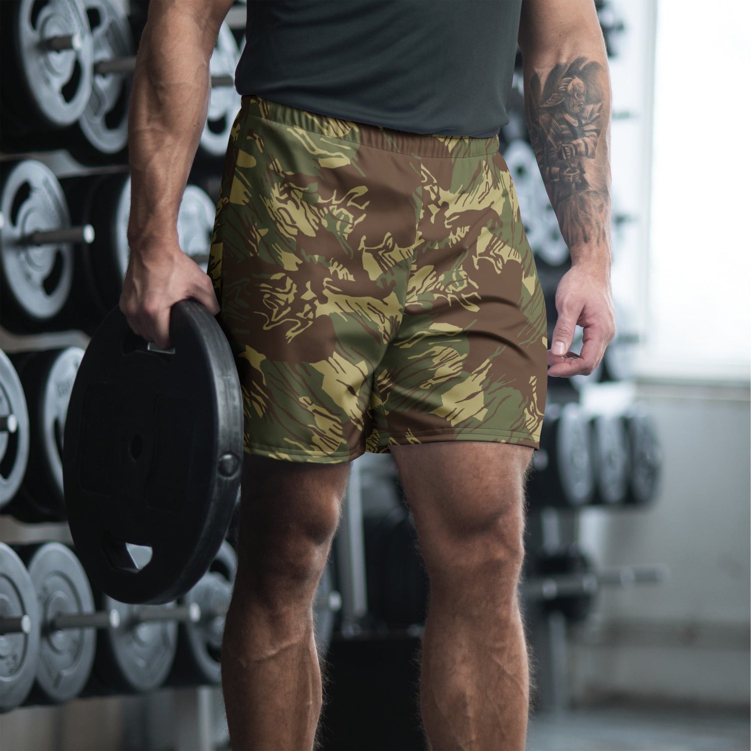 Rhodesian Brushstroke CAMO Unisex Athletic Long Shorts - XS